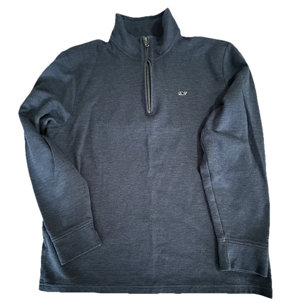 Vineyard Vines 1/4 Zip Pullover Navy Striped Size XL